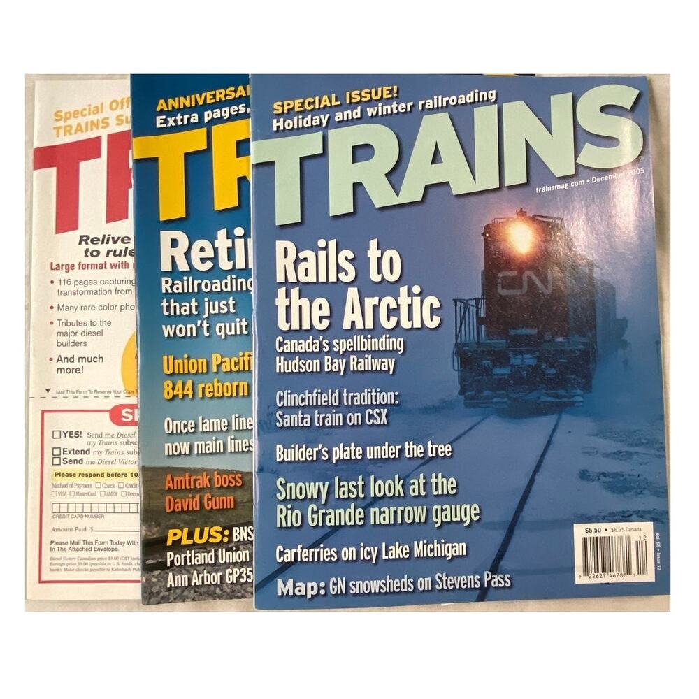 Vtg Lot 3 Trains Oct Nov Dec 2005 Magazine Railway Collect Hobby Locomotive